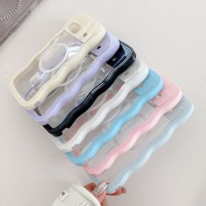 Cute Wave Frame Transparency Phone Case For Googel Pixel 9 Pro 8 Funda For Googel Pixel 8A 7A For Magsafe Charger Magnetic Cover
