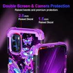 Miqala for Moto G Stylus 2022 5G/4G Case,Glow in The Dark Three Layer Heavy Duty Shockproof Full Body Protection Hard Plastic Bumper+Soft Silicone Case for Motorala G Stylus 2022 5G/4G,Dark