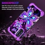 Miqala for Moto G Stylus 2022 5G/4G Case,Glow in The Dark Three Layer Heavy Duty Shockproof Full Body Protection Hard Plastic Bumper+Soft Silicone Case for Motorala G Stylus 2022 5G/4G,Dark