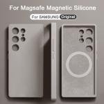 Magsafe Magnetic Wireless Charge Cover For Samsung S24 S23 S21 S22 S25 Ultra Case A54 A15 A55 A35 5G Liquid Silicone Phone Cases