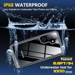 SPIDERCASE Upgraded for Samsung Galaxy S25 Case Waterproof,Built-in Screen & Camera Lens Protector[IP68 Underwater] [Military Grade Shockproof] Full Body Protection Phone Case,Blue/Clear