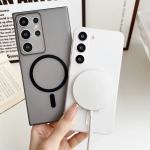 Hard PC for Magsafe Matte Slim Case for Samsung Galaxy S24 S23 S25 Ultra S22 Plus S20 FE Magnetic Transparent Thin Clear Cover