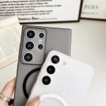 Hard PC for Magsafe Matte Slim Case for Samsung Galaxy S24 S23 S25 Ultra S22 Plus S20 FE Magnetic Transparent Thin Clear Cover