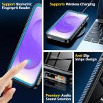 SPIDERCASE Upgraded for Samsung Galaxy S25 Case Waterproof,Built-in Screen & Camera Lens Protector[IP68 Underwater] [Military Grade Shockproof] Full Body Protection Phone Case,Blue/Clear