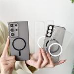 Hard PC for Magsafe Matte Slim Case for Samsung Galaxy S24 S23 S25 Ultra S22 Plus S20 FE Magnetic Transparent Thin Clear Cover