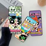 The Powerpuff Girls Cartoon For Google Pixel 8 7A 7 6A 6 5A 5 4 4A XL 5G Black Silicon Shockproof Shell Cover Phone Case