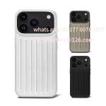 Customizable Luxury 3D for iPhone 17 Pro Max & 17Pro Shockproof Magnetic Case Aluminum Alloy  Minimalist Suitcase Striped Phone