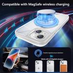 TaeliorTech 360° Spin Invisible Magnetic Stand for iPhone 14 Case [Military Grade Shockproof] [Compatible with MagSafe] Slim Translucent Matte Phone Case for iPhone 14 (6.1"), White