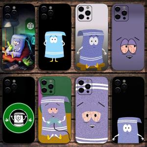 S-South-S-P-Park Towelie Phone Case For Apple iPhone 15,14,13,12,11,Pro,X,XS,Max,XR,Plus,Mini Soft Black Cover