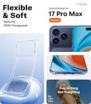 TORRAS Crystal Clear for iPhone 17 Pro Max Case, [Anti-Yellowing][Military-Grade Protection], Slim Transparent Anti-Scratch Back, Soft Bumper, Non-Slip Protective Phone Cover, Clear 6.9"