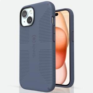 Speck iPhone 15 Case - iPhone 16e - Built for MagSafe, Drop Protection Grip – for iPhone 15, 16e, 14 and 13 - Scratch Resistant, Soft Touch, 6.1 Inch Phone Case - CandyShell Grip Blue/Faded Denim