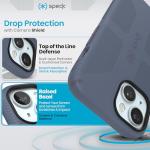 Speck iPhone 15 Case - iPhone 16e - Built for MagSafe, Drop Protection Grip – for iPhone 15, 16e, 14 and 13 - Scratch Resistant, Soft Touch, 6.1 Inch Phone Case - CandyShell Grip Blue/Faded Denim