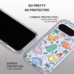 MOSNOVO Case for Google Pixel 10 & Pixel 10 Pro, [Buffertech 6.6ft Military-Grade Drop Protection] [Anti Peel Off Tech] Clear TPU Bumper Phone Case Cover Design - Dinosaur Land