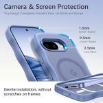 BENTOBEN for Google Pixel 9a Case [Compatible with MagSafe] Cute Curly Wavy Anti-Slip Bumper Magnetic Matte Slim Thin Soft Women Girls Boys Protective Phone Cover for Google Pixel 9a 6.3", Blue