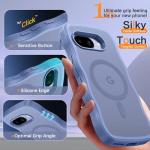 BENTOBEN for Google Pixel 9a Case [Compatible with MagSafe] Cute Curly Wavy Anti-Slip Bumper Magnetic Matte Slim Thin Soft Women Girls Boys Protective Phone Cover for Google Pixel 9a 6.3", Blue