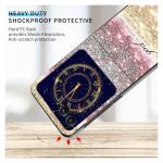 RAUEDWDJS Case for Motorola Razr 2025/2024,Slim Hard PC Flip Cover Full-Body Rugged Shockproof Cover for Moto Razr 60/Razr 50,Pink Glitter Psalm 46:5