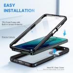 seacosmo Designed for Motorola Moto G 5G 2024 Case, with Built-in Screen Protector, Full Body Shockproof Protection Phone Cover, Black