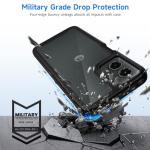 seacosmo Designed for Motorola Moto G 5G 2024 Case, with Built-in Screen Protector, Full Body Shockproof Protection Phone Cover, Black