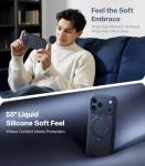 TORRAS Ostand Q3 Silicone for iPhone 17 Pro Max Case, Fit for MagSafe, 360 Spin Ring Holder Stand, Soft Liquid Silicone Cozy Grip, Camera Control, Protective Case for iPhone 17 Pro Max, Deep Blue