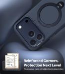 TORRAS Ostand Q3 Silicone for iPhone 17 Pro Max Case, Fit for MagSafe, 360 Spin Ring Holder Stand, Soft Liquid Silicone Cozy Grip, Camera Control, Protective Case for iPhone 17 Pro Max, Deep Blue