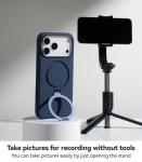 TORRAS Ostand Q3 Silicone for iPhone 17 Pro Max Case, Fit for MagSafe, 360 Spin Ring Holder Stand, Soft Liquid Silicone Cozy Grip, Camera Control, Protective Case for iPhone 17 Pro Max, Deep Blue