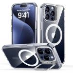 ESR for iPhone 15 Pro Max Case, Compatible with MagSafe, Military-Grade Protective Clear Case for iPhone 15 Pro Max,Built-in Stash Stand Phone Case, Scratch-Resistant Back Cover, Classic Series,Clear