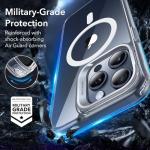 ESR for iPhone 15 Pro Max Case, Compatible with MagSafe, Military-Grade Protective Clear Case for iPhone 15 Pro Max,Built-in Stash Stand Phone Case, Scratch-Resistant Back Cover, Classic Series,Clear