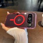 Transparent Acrylic Glitter Magsafe Case for Google Pixel 9 Pro XL 8 10 Pro Magnetic Wireless Charge PC Cover for Pixel 8A 9A