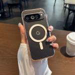 Transparent Acrylic Glitter Magsafe Case for Google Pixel 9 Pro XL 8 10 Pro Magnetic Wireless Charge PC Cover for Pixel 8A 9A