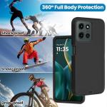 Annymall for Motorola Moto G 5G 2025 Case with 2X Screen Protector, Heavy Duty Shockproof Drop Protection 3-Layer Cell Phone Cases, Military Grade Full Body Rugged Bumper Protective Cover (Black)