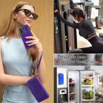 Harryshell Detachable Wallet Leather Case Compatible with Motorola Moto G 2025 Magnetic Phone Case Zipper with Cash Coin Pocket Multi Card Slots Holder Wrist Strap (Flower Purple)