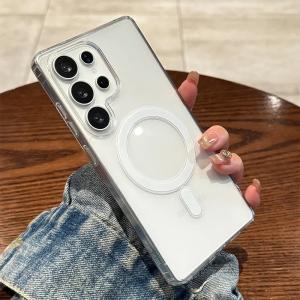 HD Clear For Magsafe Magnetic Transparent Case For Samsung Note20 S20 S21 S23 S24FE S25 Ultra Plus A55 A54 A06 A36 A16 A15 Cover