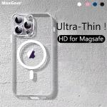 Ultra-Thin HD Clear for Magsafe Wireless Charge Case For iPhone 17 Air 16 15 14 13 12 11 Pro Max Plus Magnetic Hard Slim Cover