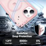 jaroco Magnetic for iPhone 13 Case, [Compatible with MagSafe][Military Grade Drop Protection][Heavy Duty Protection][Non-Slip][Shockproof] 2-Layer Durable Bumper Phone Case 6.1''-Light Pink