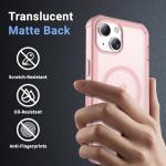 jaroco Magnetic for iPhone 13 Case, [Compatible with MagSafe][Military Grade Drop Protection][Heavy Duty Protection][Non-Slip][Shockproof] 2-Layer Durable Bumper Phone Case 6.1''-Light Pink
