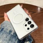 HD Clear For Magsafe Magnetic Transparent Case For Samsung Note20 S20 S21 S23 S24FE S25 Ultra Plus A55 A54 A06 A36 A16 A15 Cover