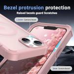 jaroco Magnetic for iPhone 13 Case, [Compatible with MagSafe][Military Grade Drop Protection][Heavy Duty Protection][Non-Slip][Shockproof] 2-Layer Durable Bumper Phone Case 6.1''-Light Pink