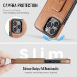 Ultra-thin Folding Stand Leather Phone Case For iPhone 12 13 14 15 16 Pro Max Plus Magnetic Car Mount Shockproof PU Covers