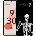 Phone Case For Google Pixel 6 7 8 9 Pro XL 8A 7A 6A Black Cover Soft Shell Funny Skeleton