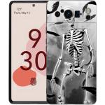Phone Case For Google Pixel 6 7 8 9 Pro XL 8A 7A 6A Black Cover Soft Shell Funny Skeleton