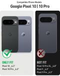 Poetic Guardian Case for Google Pixel 10/10 Pro 5G, Built-in Screen Protector [Work with Fingerprint ID], [2 Front Frame] [Wireless Charge] Full Body Shockproof Rugged Clear Cover Case, Black/Clear