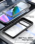 Poetic Guardian Case for Google Pixel 10/10 Pro 5G, Built-in Screen Protector [Work with Fingerprint ID], [2 Front Frame] [Wireless Charge] Full Body Shockproof Rugged Clear Cover Case, Black/Clear