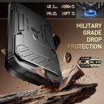 Poetic Revolution Case for Google Pixel 10/10 Pro 5G, [Slide Camera Cover], Built-in Screen Protector [Work with Fingerprint ID], [2 Front Frame] Full Body Rugged Shockproof Case with Kickstand, Black