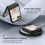 Caka for Motorola Moto Razr 2025/2024 Case with Clip and Screen Protector [NOT for Plus or Ultra], Slim Thin Flip Phone Cover and Belt Hip Holster Combo Accessories for Razr 50 & 60 - Black