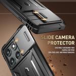 Poetic Revolution Case for Motorola Moto Edge 2025 [Not for 2024 Version], [Slide Camera Cover], Full-Body Military Grade Rugged Shockproof Cover with Kickstand and Built-in-Screen Protector, Black