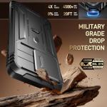 Poetic Revolution Case for Motorola Moto Edge 2025 [Not for 2024 Version], [Slide Camera Cover], Full-Body Military Grade Rugged Shockproof Cover with Kickstand and Built-in-Screen Protector, Black