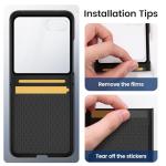 Caka for Motorola Moto Razr 2025/2024 Case with Clip and Screen Protector [NOT for Plus or Ultra], Slim Thin Flip Phone Cover and Belt Hip Holster Combo Accessories for Razr 50 & 60 - Black