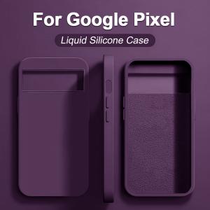 Luxury New Liquid Silicone Cases For Google Pixel 9 6 8 7 Pro 7A 6A XL Bumper Shockproof Case Soft Back Cover Phone Accessories