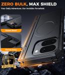 for Google Pixel-10-Pro Fold Magnetic Case: Dual Kickstand, Fit for Pixelsnap/MagSafe, Military-Grade Shockproof Protection, Hinge Protection, Screen Protector, Durable TPU Cover for 10 Pro Fold Black