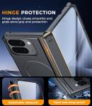 for Google Pixel-10-Pro Fold Magnetic Case: Dual Kickstand, Fit for Pixelsnap/MagSafe, Military-Grade Shockproof Protection, Hinge Protection, Screen Protector, Durable TPU Cover for 10 Pro Fold Black